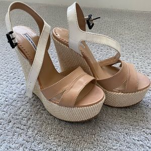 Emporio Armani high platform sandals. Nude tone.